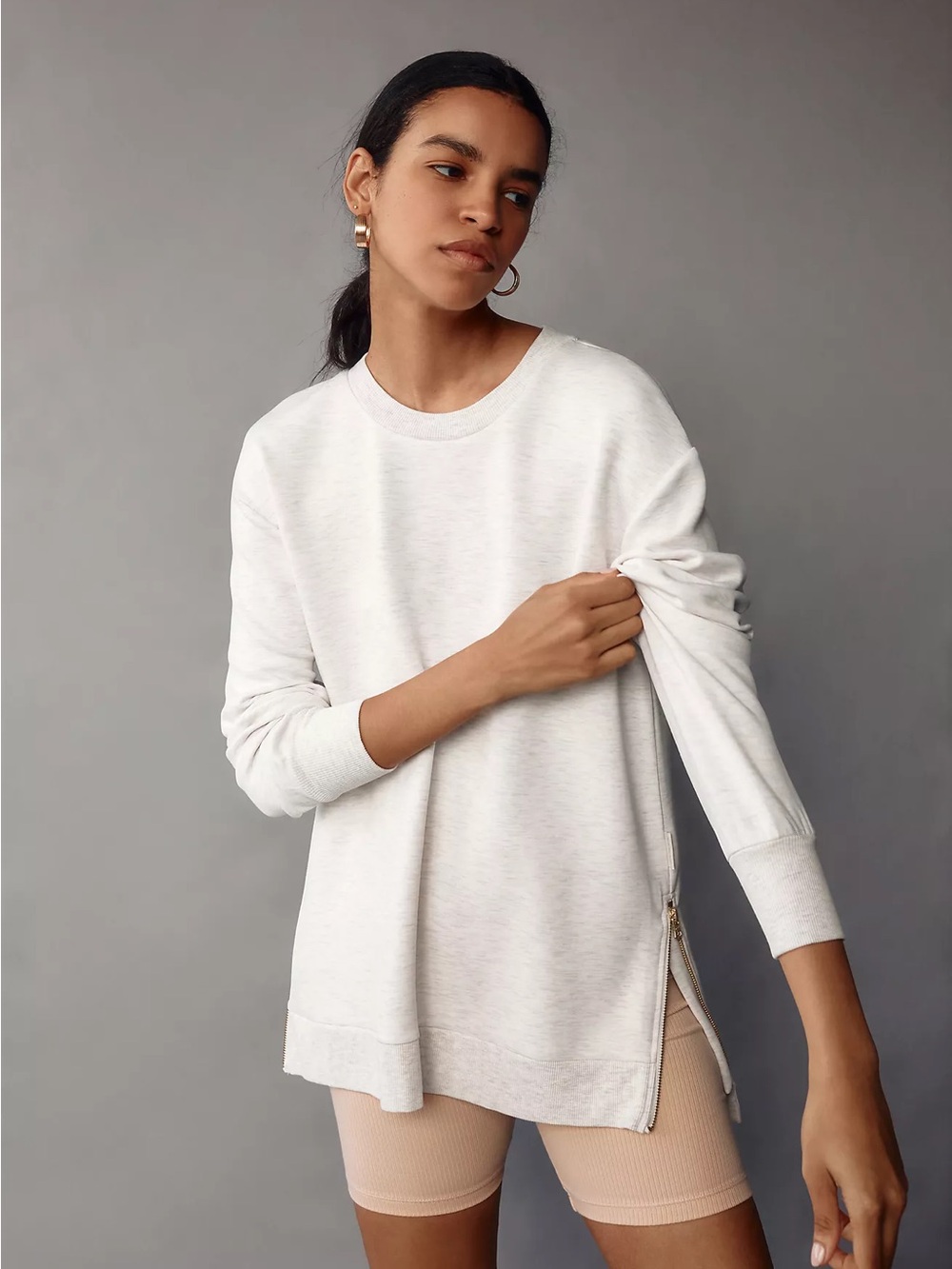 Varley Paige  Side-Zip Sweatshirt